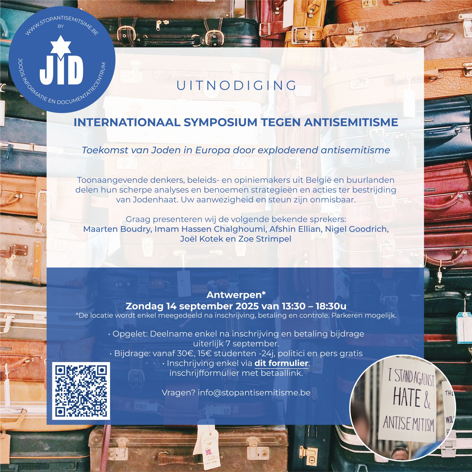 Lees meer over het artikel Inschrijfformulier Internationaal Symposium tegen Antisemitisme